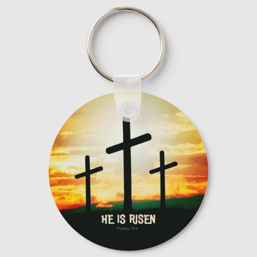HIJ IS RISEN - EENVOUDIGERE ILLUSTRATIE SLEUTELHANGER (Voorkant)