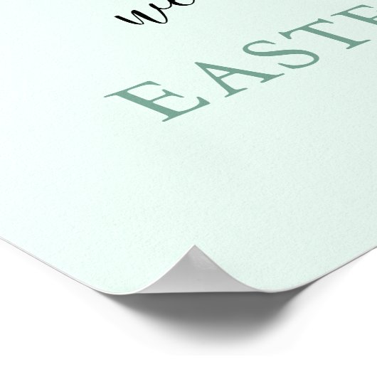 Hij is Risen Greenery Cross Easter Brunch Poster (Hoek)