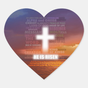 Hij is Risen Hart Sticker