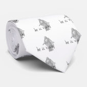 hij is risen jesus christ easter lds mormon stropdas (Opgerold)