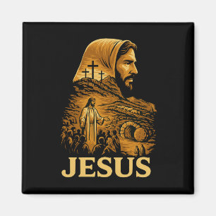 Hij is Risen Jesus Christelijk Happy Pasen Magneet