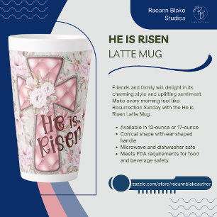 Hij is Risen Latte Mok