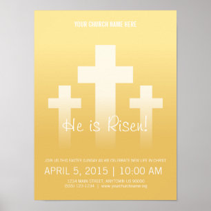 Hij is Risen. paaszondag Poster