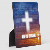 Hij is Risen - Pasen Fotoplaat (Zijkant)