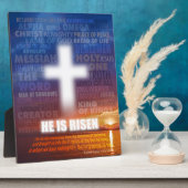 Hij is Risen - Pasen Fotoplaat (Zijkant)