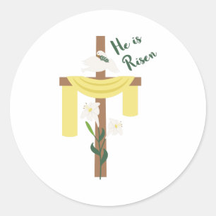 Hij is Risen Ronde Sticker