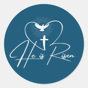 Hij is Risen Ronde Sticker