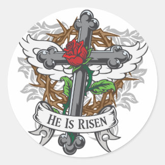 Hij is Risen Ronde Sticker