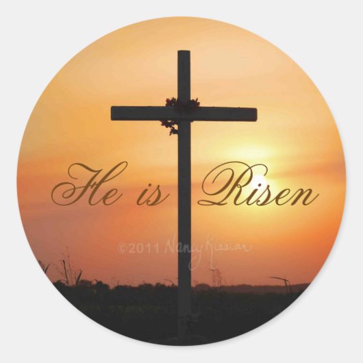 Hij is Risen stickers (Voorkant)