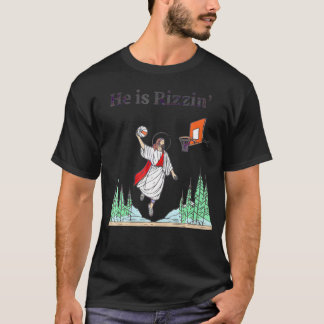Hij is Rizzen Jesus Basketball T-shirt