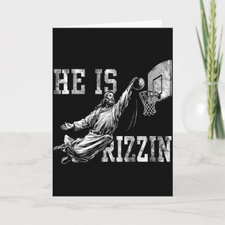Hij is Rizzin Funny Christelijk Basketbal Meme Pas Kaart