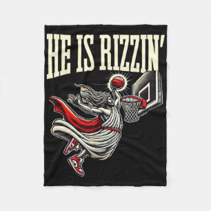 Hij is Rizzin grappig Jezus Sketll Meme  Fleece Deken