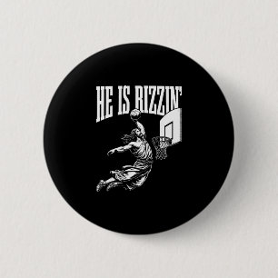 Hij is Rizzin Grappig Pasen Rizz Meme Sketll  Ronde Button 5,7 Cm