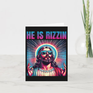 Hij is Rizzin Happy Easter Day Kaart