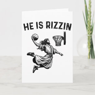 Hij is Rizzin Jezus Bysketbyll Christelijk Religie Kaart