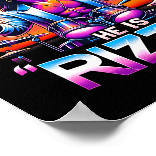 Hij is Rizzin' Jezus heeft Rizzen Grappig Pasen Ch Poster (Hoek)