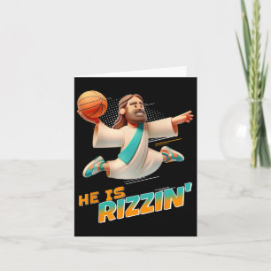 Hij Is Rizzin' Pasen Opstanding Jezus Christelijk Kaart