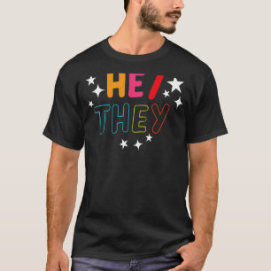 Hij is seksespecifiek voor LGBTQ niet-binair kleur T-shirt