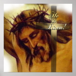 Hij is toegenomen! Jesus is Pasen toegenomen Poster
