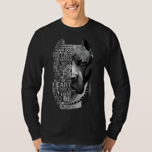 Hij is uw vriend uw partner Uw hond Pitbull T-shirt