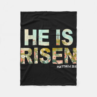 Hij is verrezen boho pasen christen jesus  fleece deken