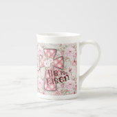 Hij is verrezen Bone China mok (Rechts)