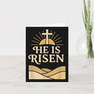 Hij is verrezen – Christelijk Pasen met Kruis & Am Kaart