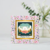 Hij is verrezen en viering van Pasen Kaart (Staand voorkant)