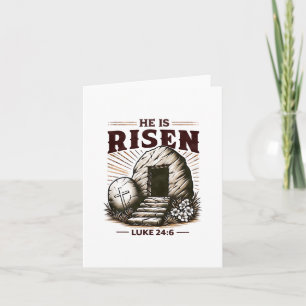 Hij is verrezen in Lukas 246, de Christelijke paas Kaart