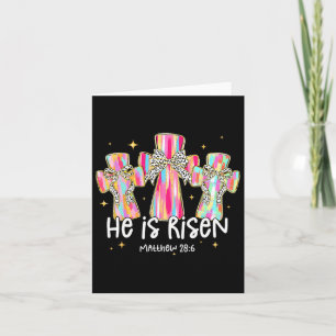 Hij is verrezen Jezus Christelijk Gelukkig Paasvro Kaart