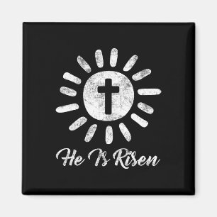 Hij is verrezen kruis  Happy Easter Magneet