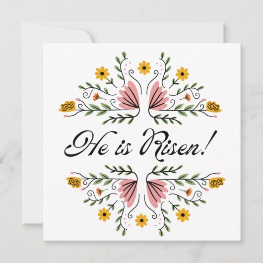 Hij is verrezen Pasen  Kaart (Voorkant)