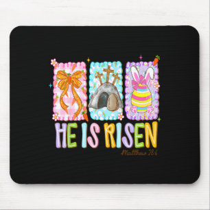 Hij is verrezen preppy pasen christelijk jesus gel muismat