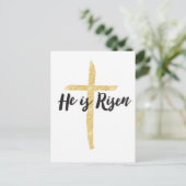 Hij is verrezen, religieus Briefkaart (Staand voorkant)