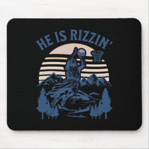 Hij is verrezen Rizzin' Paasjezus Christelijk Gelo Muismat
