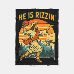 Hij is verrezen rizzin pasen christelijk geloof je fleece deken