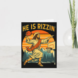 Hij is verrezen rizzin pasen christelijk geloof je kaart
