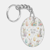 Hij is verrezen sleutelhanger (Voorkant Links)