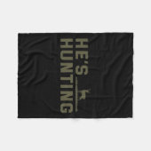 Hij jaagt fleece deken (Voorkant (Horizontaal))