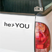 Hij ≯ JULLIE bumper sticker (Op Truck)