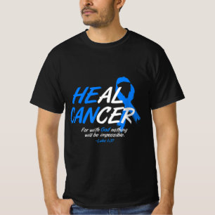 Hij kan Ataxia Awareness Month Gift Blu genezen T-shirt