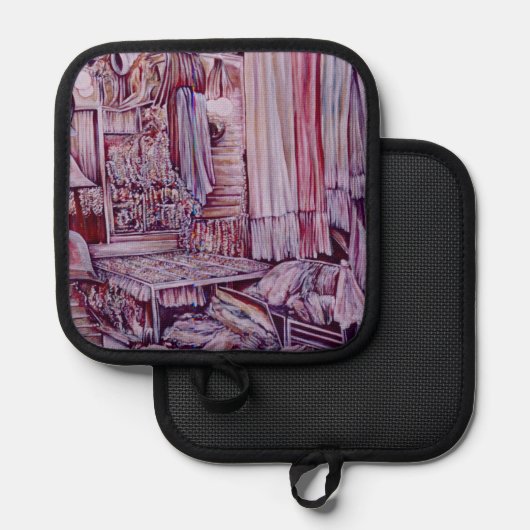 Hij kan een woonkamer van mij maken pannenlap (Voorkant / Achterkant)