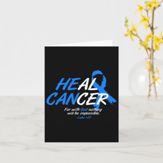 Hij kan kanker genezen Ataxie bewustzijn maand ges Kaart (Gele Bloem)