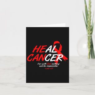 Hij kan kanker genezen Bloedkanker Awareness Gift Kaart