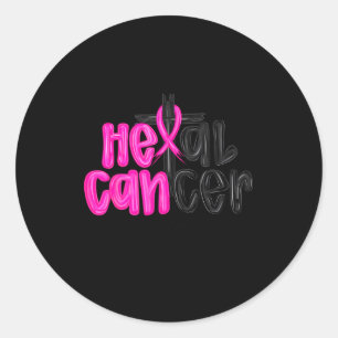 Hij kan kanker genezen geloof God christelijke bor Ronde Sticker