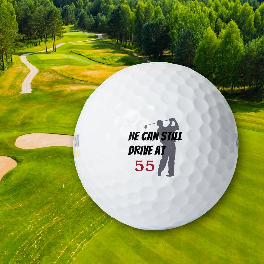 Hij kan nog steeds rijden op 55 golfballen