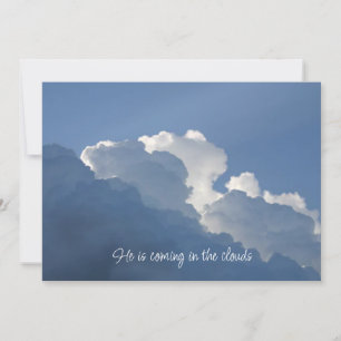 Hij komt in de wolken Christelijke citaat Kaart