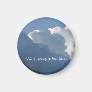 Hij komt in de wolken Christelijke citaat Magneet