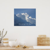 Hij komt in de wolken Christelijke citaat Poster (Keuken)