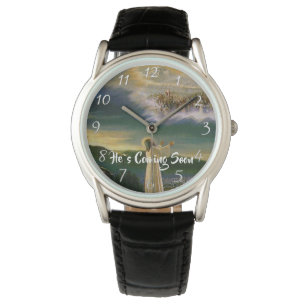 HIJ KOMT SNEL Christelijk geloof AAN. Horloge